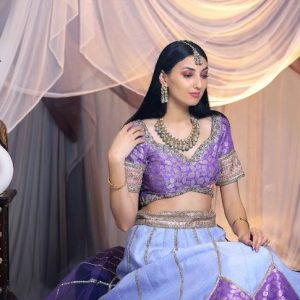 Buy Raw Silk Two Color Lehenga Online At Best Price In India